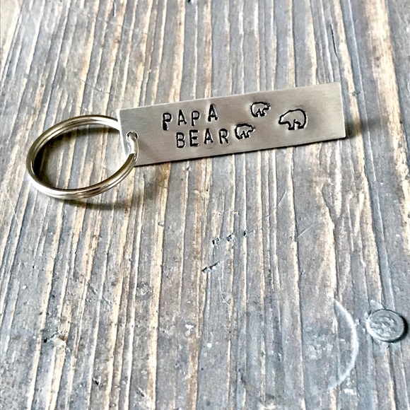 handmade Other - Hand stamped Papa Bear keychain handmade Other - Hand stamped Papa Bear keychain